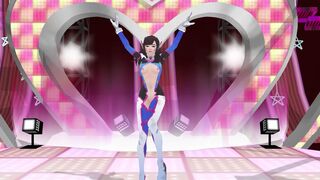 R18 MMD D.Va 像猫一样
