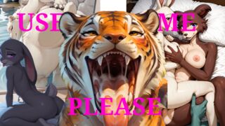 HMV/PMV 毛茸狗娘的口腔被精液彻底填满
