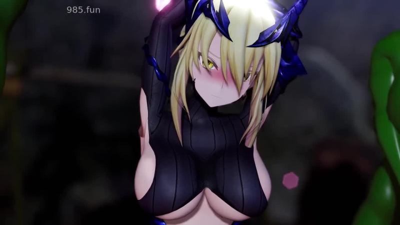 喉咙鼓起！下胸因巨型兽人的精液而感到快感。( Fate/Grand Order)