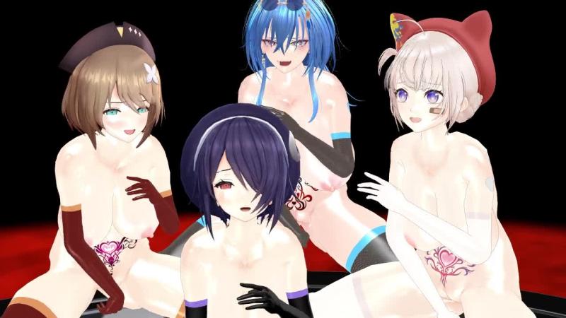 [リクエスト作品] 高校四个女孩一起踩着节拍轻快旋转