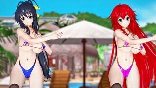 MMD-莉雅丝·吉蒙里 X 姬岛明乃的双人舞 [恶魔高校D×D]