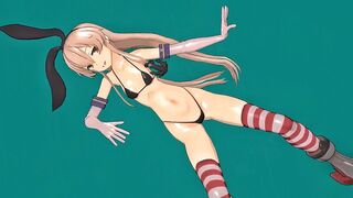 岛风性感兔女郎热舞油体诱惑 [MMD R15]