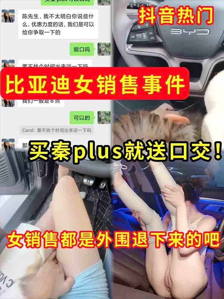 【比亚迪女销售】买秦就送口交女销售都是外围退下来的吧.