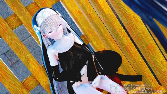 [3Dふたなり共和国 (うらら)] 双性禁欲修女③ 试图用从信徒那里没收来的物品搅弄尿道，以平息性欲