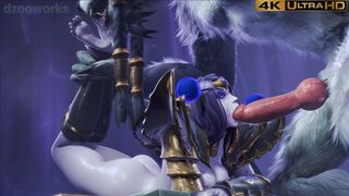 萨拉塔丝在黑暗仪式中吞下狼人鸡巴 - 魔兽世界