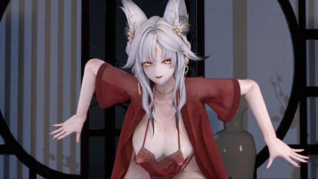 [Myuuu_mmd]心月狐跟着节奏把奶子和屁股一起甩