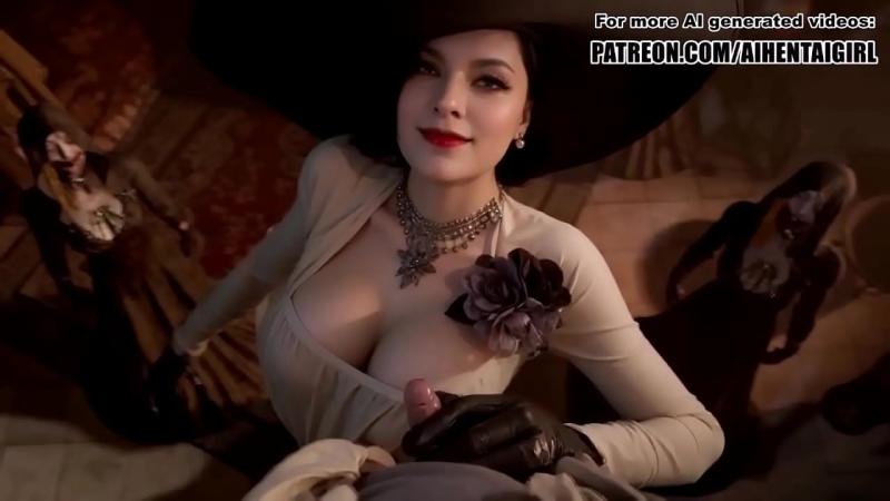 生化危机迪米特雷斯库女士cosplay，为你手淫 | [AI生成]