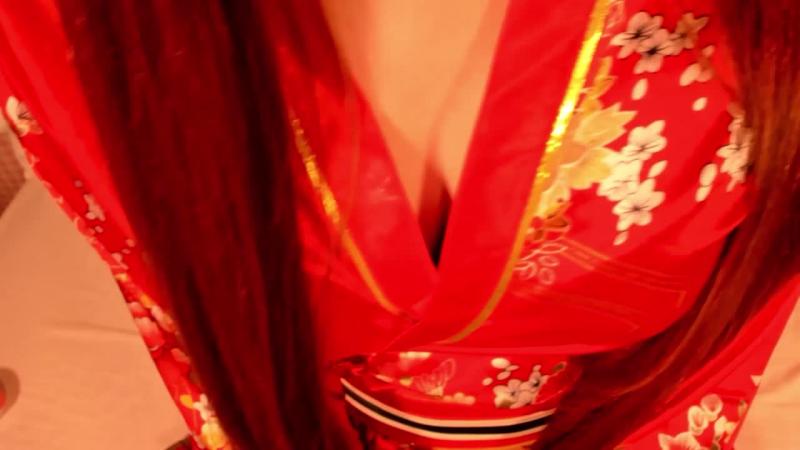 【+再UPアーカイブ】身穿红色迷你浴衣一人称视点ASMR♥【Oct_26,_2021】
