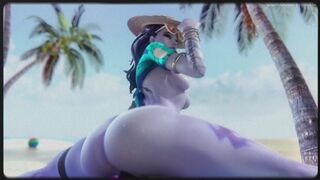 维寡妇制造者与黑皮肤男性的激情交融 HMV