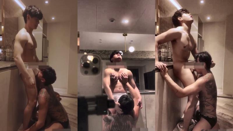 纹身勐男身材火辣腹肌明显大肌霸无套勐插太骚刺激