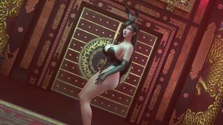 腿部伸直脚尖点地旋转