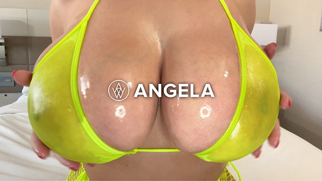 ANGELA WHITE - 第一人称视角，巨乳被猛操