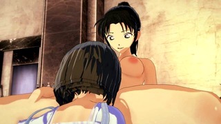 名侦探柯南 – 铃木园子和远山和叶女同性恋 3D 无尽