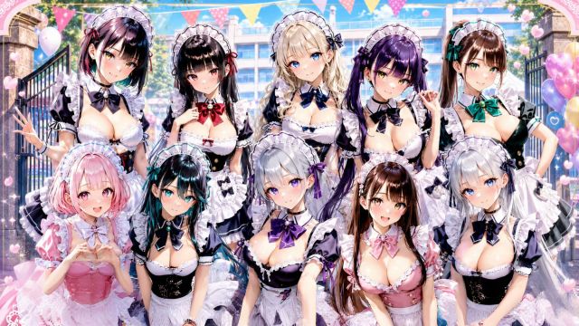 [月见どらいばー] 甜美娇宠女仆学园 ～极致侍奉10连发～