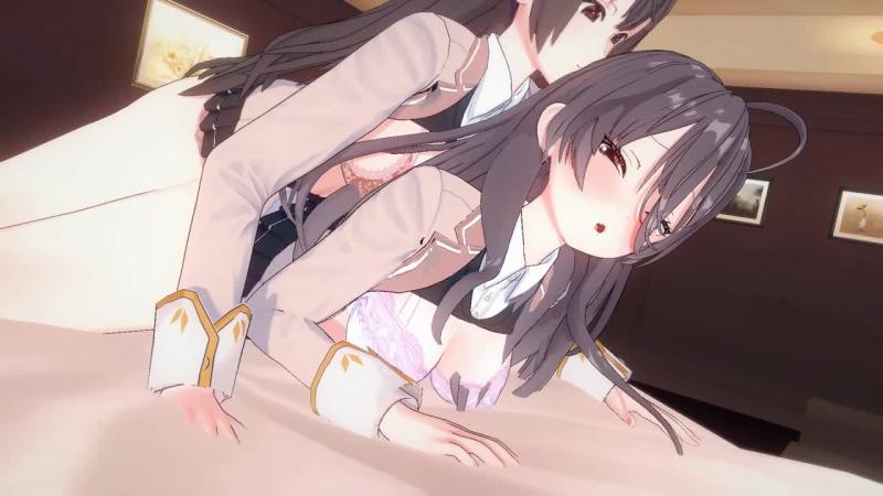 绫乃满足由纪的需求。