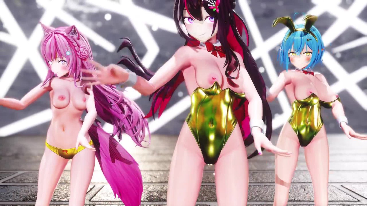 【MMD】AZKi 雪花菈米 博衣小夜璃 Mysterious