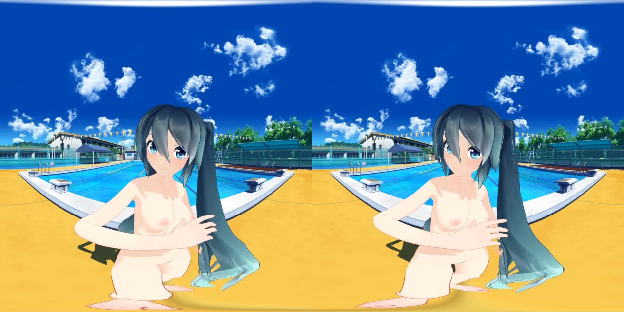 【VR180】全裸做体操跳舞的初音未来
