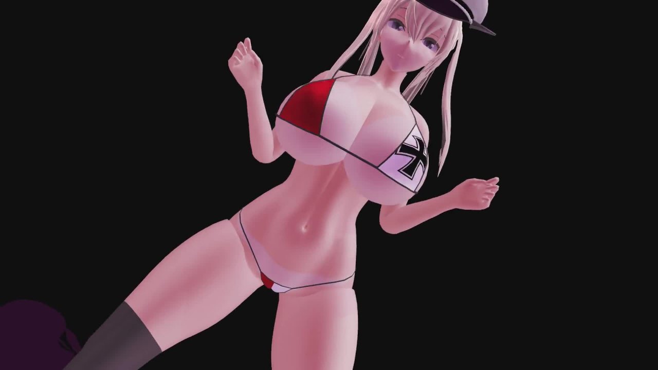 [MMD-;%[;] 齐柏林 动态曲中腰和胸^一起扭动
