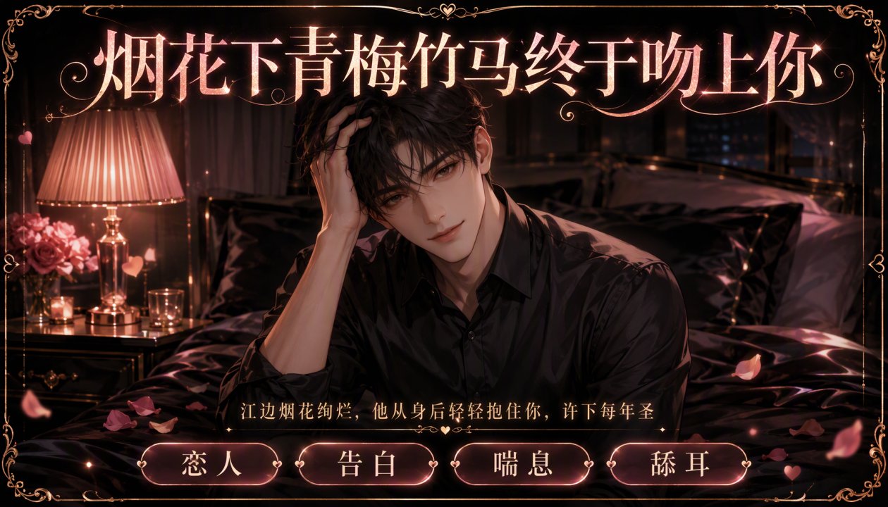 烟花下青梅竹`^马终于 吻上你