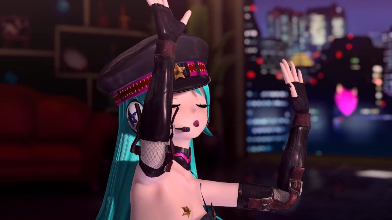 初音未来庞克模组动作被音乐整段带走