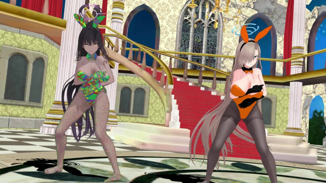 MMD 一之濑明日奈 & 角楯花凛兔女郎装