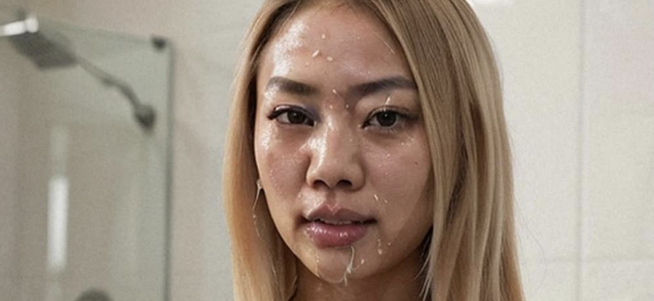 面部射精美女合集：AI生成