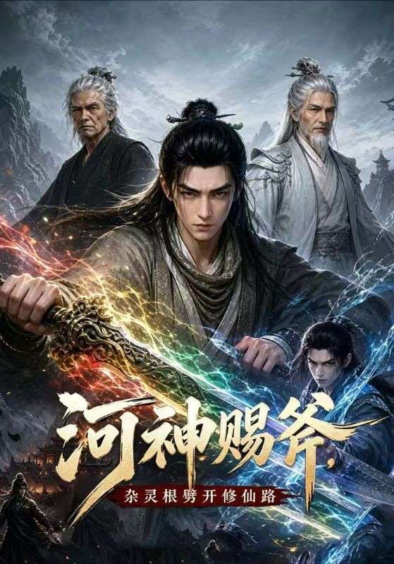 河神赐斧，杂灵 +根劈开修仙路