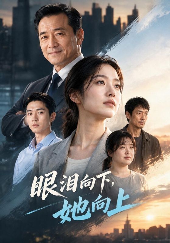 眼泪向下，她向上