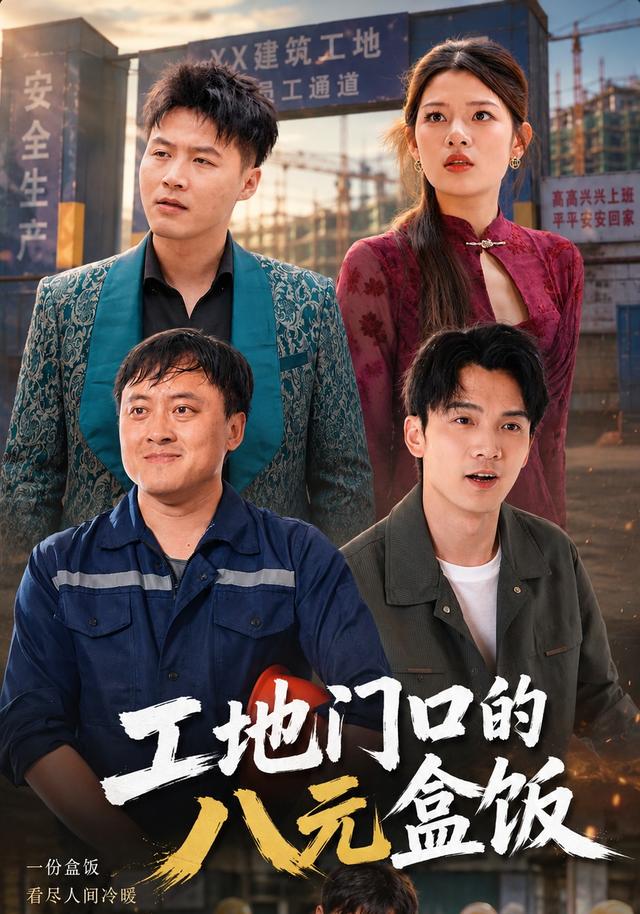 工地门口的八.元盒饭