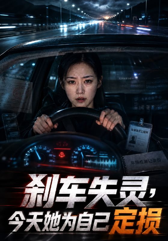 刹车失灵，今天她为自己定损