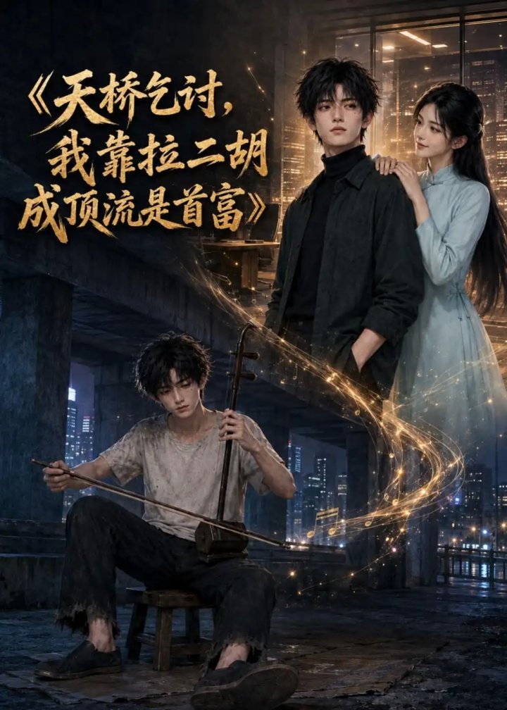 天桥乞讨，我靠拉二胡成顶流是首富