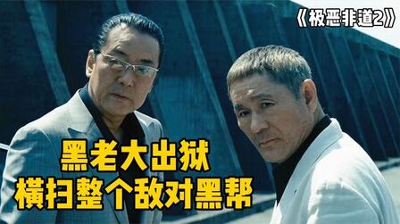 顶级黑帮动作猛片，黑帮老大一出狱，一场腥风血雨在所难免！《极恶非道2》