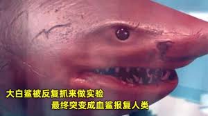 鲨鱼变异成血鲨，疯狂撞击水箱玻璃，下一秒研究员倒霉了！