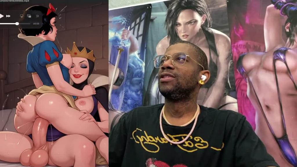 巨型变性人拥有巨根，PAWG白雪公主骑在巨臀扶他阴茎上，变性神奇女侠在小巷里射精，春丽到处射精， [AI生成]