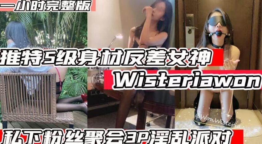 【独家流出】推特S级身材反差女神【Wisteriawon】露出3P表里不一玩的就是心跳一小时粉丝线下活动私拍独家放送