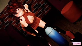 [つくあんの作业场] 穿衣服肚子都鼓起来了！怪物假阳具！