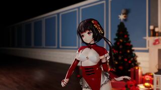 MMD-泠鸢的圣诞夜晚脱衣舞