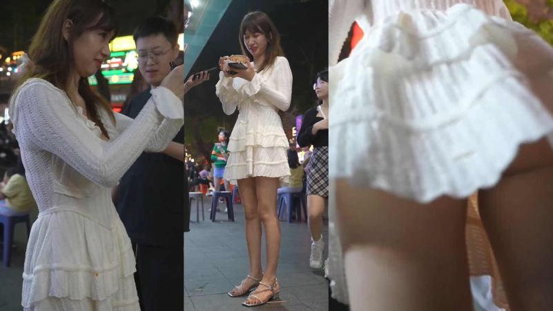 BC-SSS钻石高跟低胸裙美女.诱人身姿引人抄底透明蕾丝内