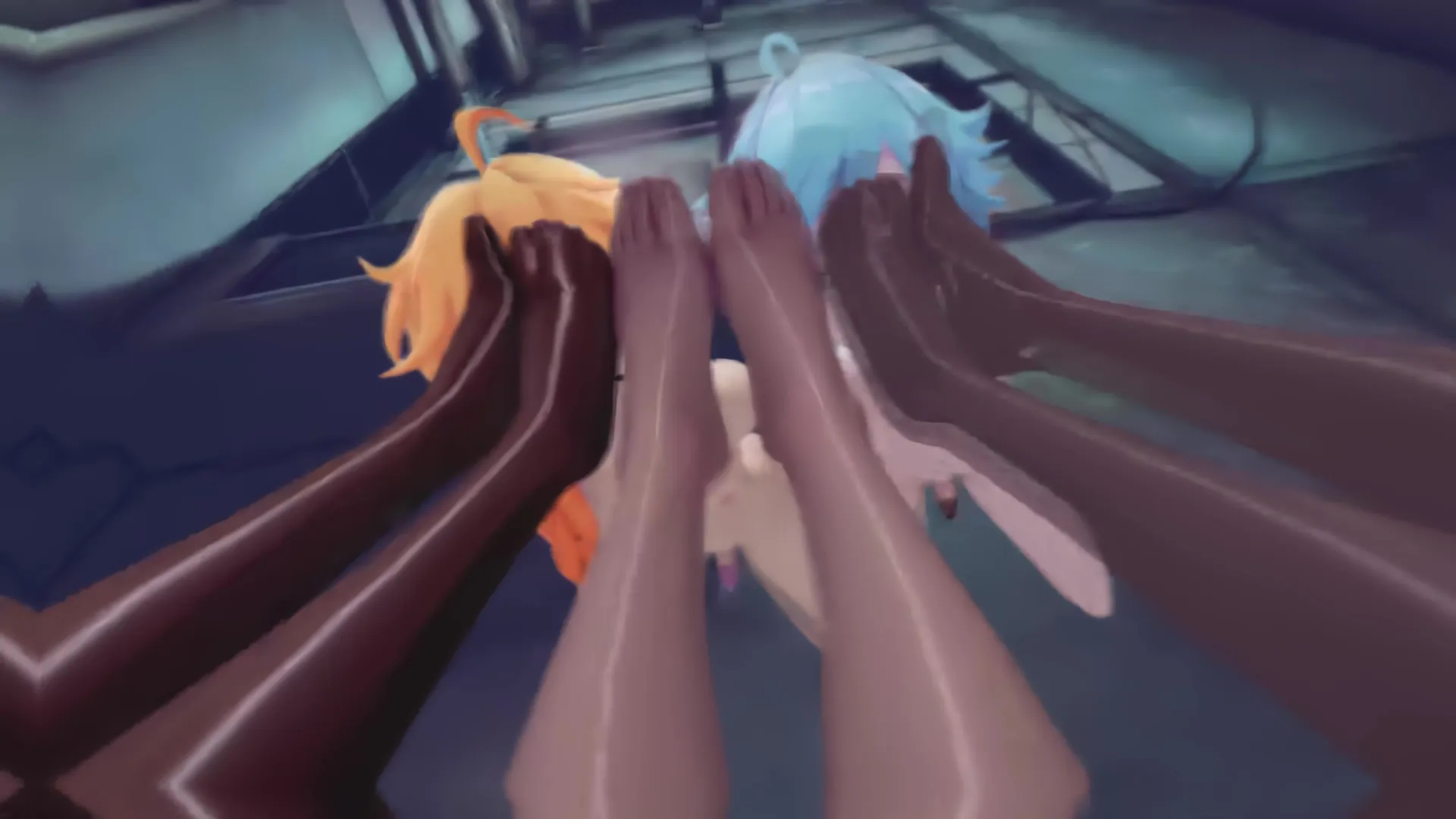 原神少女们丝袜脚轻轻夹住