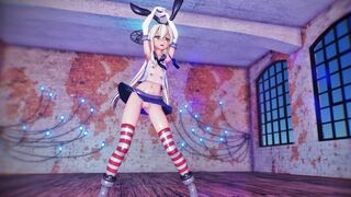 岛风苹果派节奏腰肢轻摆到脸红 [MMD]