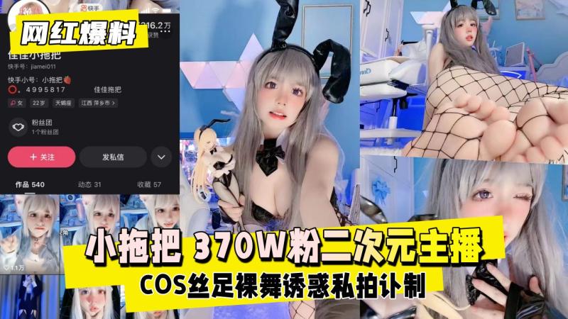 【网红爆料】快手 佳佳小拖把 二次元主播下海福利
