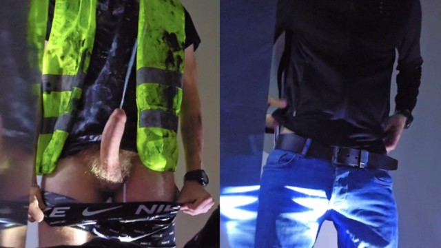 工厂轮班后男性换衣服时无法控制射精