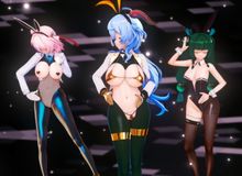 【MMD】MiHoYo~GirlsGroup~Qinyi＆March7th＆Ganyu~(3P)Stellar-Vibrato