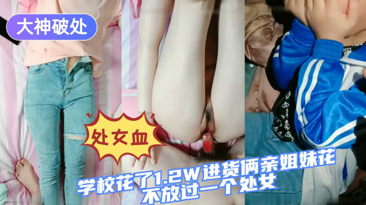 【破处大神】学校花了1.2W进货俩亲姐妹花，不放过任何一个处女粗大阳具摧毁少女