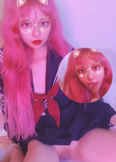 不良少女学生制服给你口交深喉