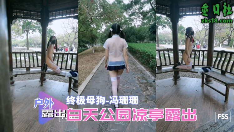 终极母狗冯珊珊-白天公园凉亭露出