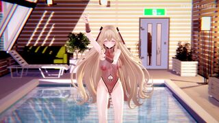 安克雷奇拉舞姿腰肢轻扭乳浪翻涌