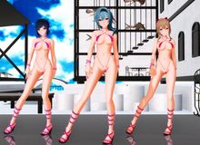 [MMD原神] Bad Boy（エウルア+夜兰+ジン）