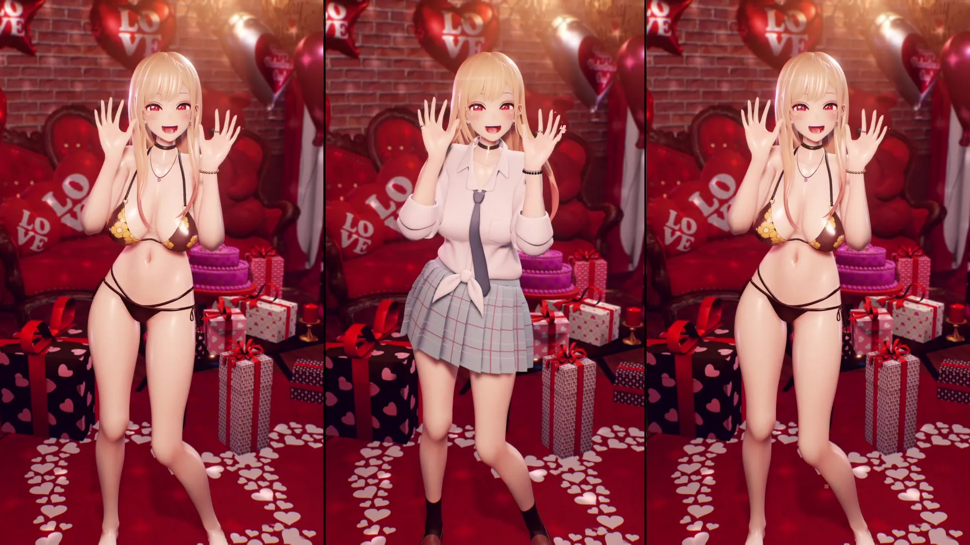 北川玛琳 社团教室里娇喘着说喜欢你  MMD