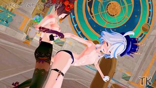 千织芙宁娜的亲密互动
